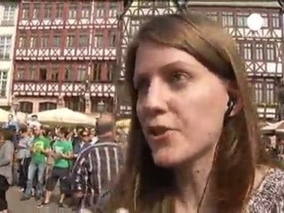 Frankfurt stages a silent protest dance