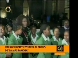 La anfitriona de televisión Oprah Winfrey de nuevo es catalo