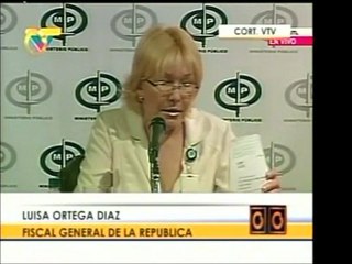 La Fisca General Luisa Ortega Díaz declara acerca de su dese