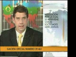 Sudeban intervino otras seis sociedades mercantiles asociada