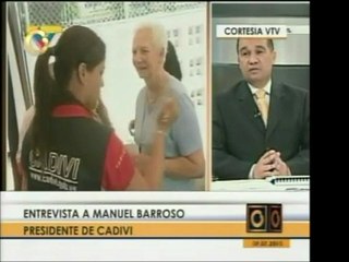Declaraciones del pdte.de CADIVI, Manuel Barroso, donde info