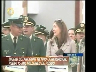La ex candidata presidencial colombiana ingrid Betancourt re