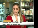 Sra. Merva Parra requiere de donantes de sangre de cualquier