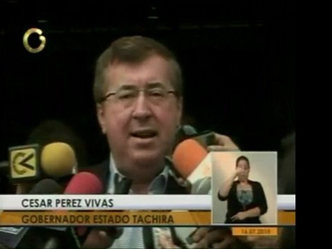 El gob. de Táchira, César Pérez Vivas, afirma que sí hay gru