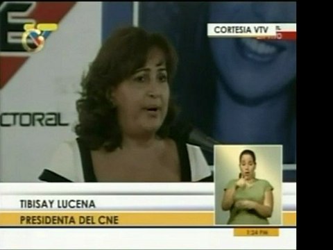 Presidenta del CNE, Tibisay Lucena, respalda completamente