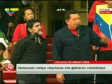 Chávez: Venezuela rompe a partir de este momento relaciones