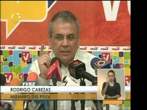 Rodrigo Cabezas, del PSUV, rechaza campaña desinformativa de