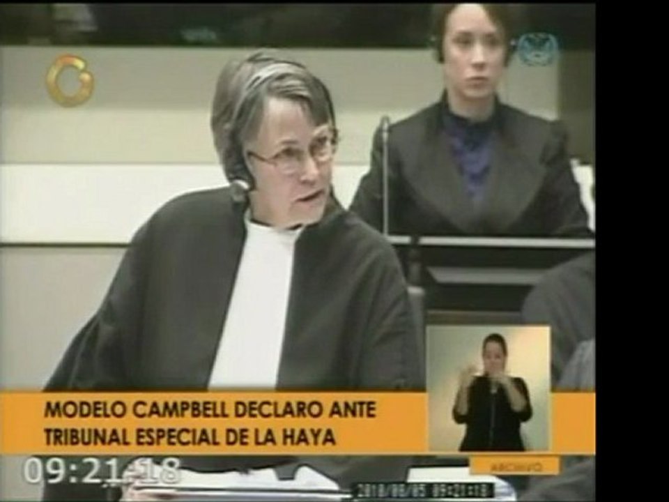 Modelo Naomi Campbell declaró en La Haya acerca de unos diam