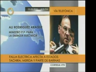 Ministro para la Energía Eléctrica, Alí Rodriguez Araque, re