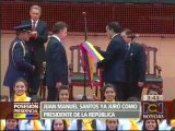 Juan Manuel Santos juró como nuevo presidente de Colombia
