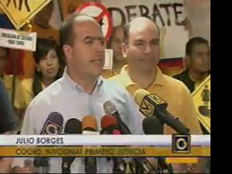 Candidato a la AN, Julio Borges, llama al PSUV a debatir pro