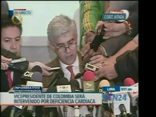 Primer parte médico sobre la salud del nuevo Vicepresidente