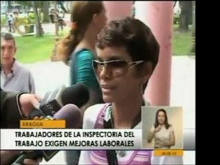 Trabajadores de la Inspectoría del Trabajo de Aragua exigen