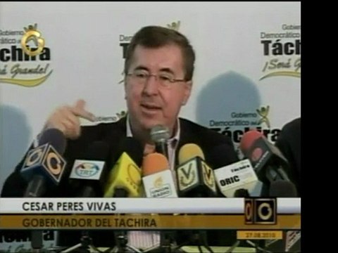 Gob. César Pérez Vivas, de Táchira, responde al Consejo Fed