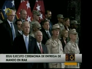 Estados Unidos entregó hoy el mando de la seguridad de Irak
