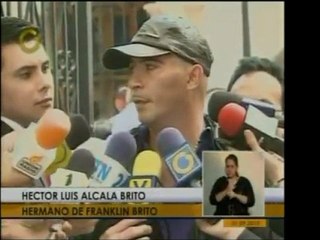 El hermano del fallecido productor agrícola, Franklin Brito,