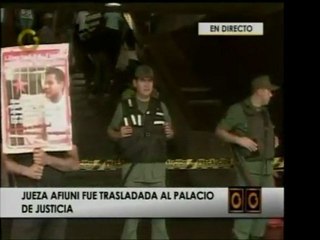 La juez María de Lourdes Afiuni fue trasladada al Palacio de