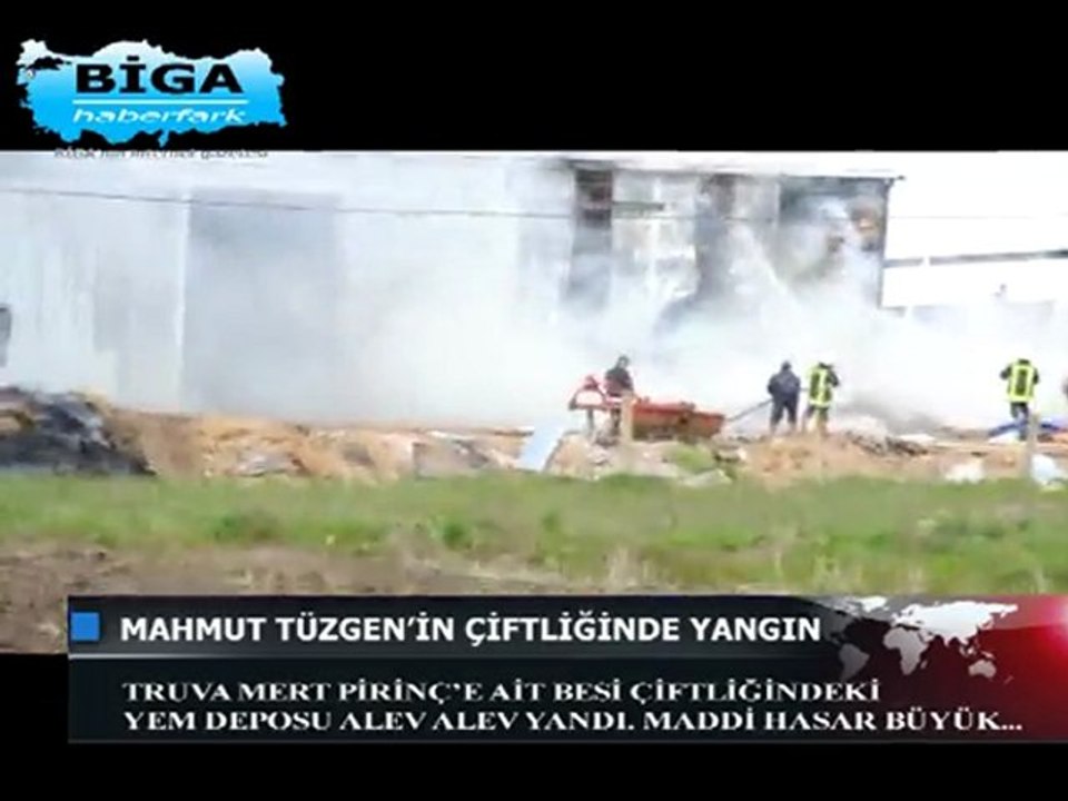 Biga'da yem deposunda yangın