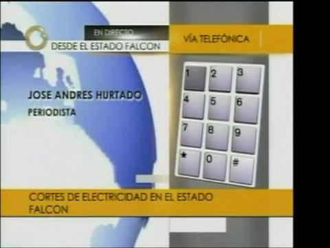 Reporte de los cortes de electricidad en el estado Falcón