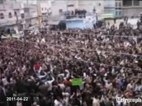 SYRIE manifs anti-Assad après ses concessions Répression
