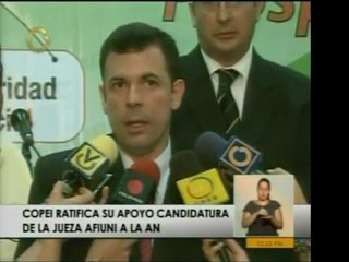 Copei reitera su disposición de ceder candidatura a favor de