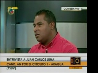Candidato del PSUV por Aragua, Juan Carlos Luna, informa cóm