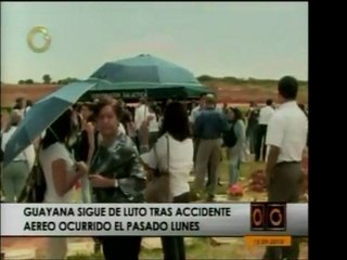Sepelio en Guayana de alguna de las víctimas del accidente d