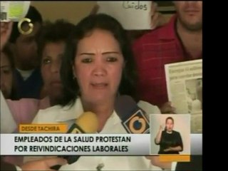 Empleados de la salud del estado Táchira están de huelga de
