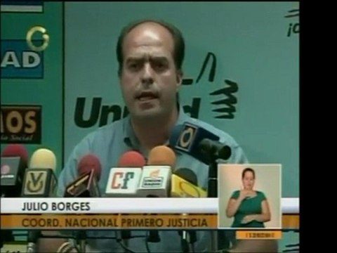 Julio Borges de Primero Justicia reclama la forma improvisa