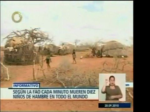 FAO emite estadísticas que aseguran que 10 niños mueren cada