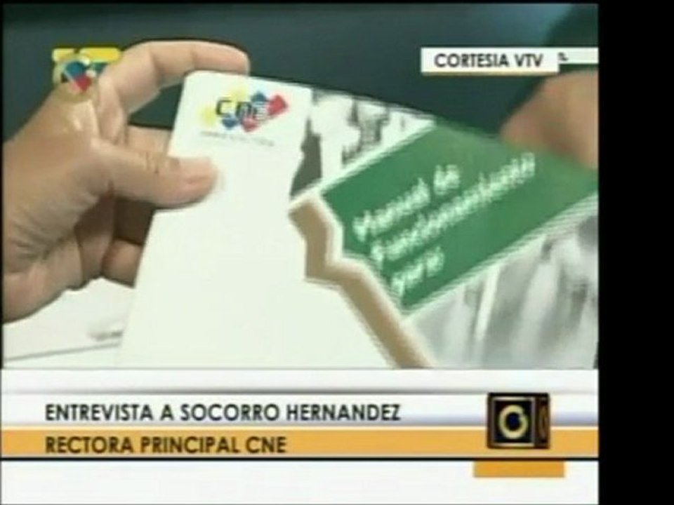 Rectora Principal del CNE, Socorro Hernández, informa que ma