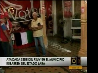 Sede del PSUV en Lara fue atacada con bombas de pintura, por
