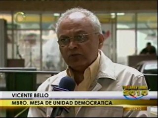 Vicente Bello, Miembro de la Mesa de la Unidad, participó en