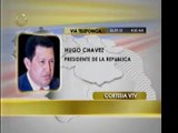 El presidente Chávez realiza un contacto telefónico con el c