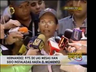 La rectora del CNE, Socorro Hernández, hace un balance de la