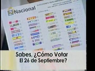 Sabes ¿Cómo votar este 26 de septiembre?