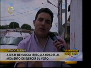 Wilmer Azuaje denuncia irregularidades al momento de ir a vo