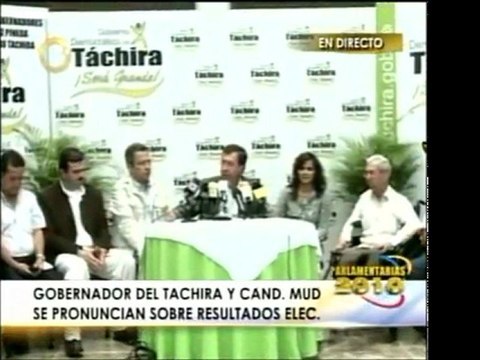 César Pérez Vivas, gob. de Táchira, felicita la victoria de