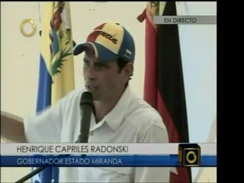 Gobernador de Miranda, Henrique Capriles Radonsky, habla sob