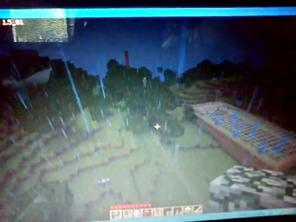Orage sur Minecraft