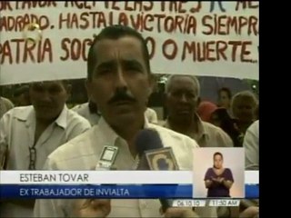 Ex trabajadores de INVIALTA piden al gobernador Rafael Isea