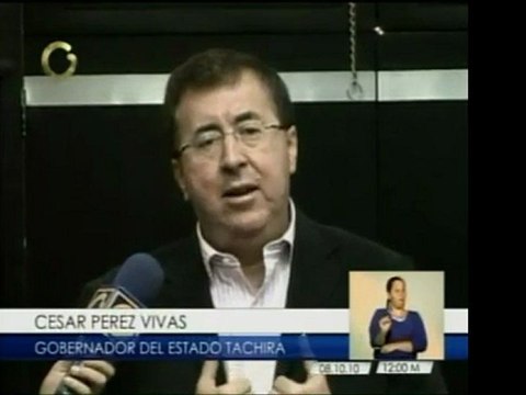 Gob. de Táchira, Pérez Vivas, deplora el aislamiento que eje