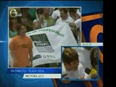 Rectora de la UCV,Cecilia García Arocha, marcha para consign