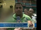 Protesta en la Av. Panteón por desalojo y no culminación de