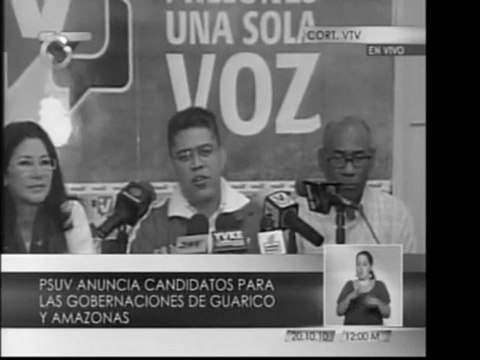 PSUV escogió candidatos para las gobernaciones de Guárico y