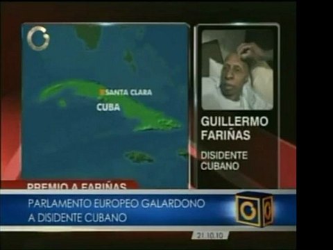 Disidente cubano, Guillermo Fariñas, galardonado en Europa