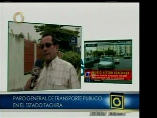 El sindicato de transporte de Táchira explica las razones de