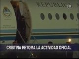 La presidenta argentina Cristina Kirchner retorna a Buenos A
