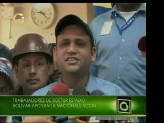 Trabajadores de Sidetur apoyan la expropiación de la empresa