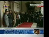 Presidentes Santos y Chavez emiten palabras de apertura en s